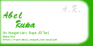 abel rupa business card